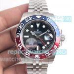 Swiss Replica Rolex GMT-Master II Pepsi Black Dial Noob V3 Watch 40MM